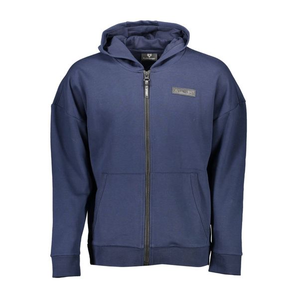 Plein Sport PLEIN SPORT MEN'S BLUE SWEATSHIRT WITH ZIP