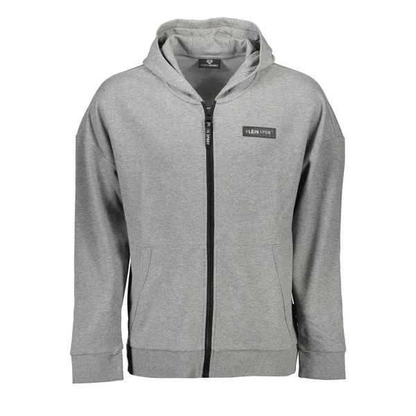 Plein Sport PLEIN SPORT SWEATSHIRT WITH ZIP MAN GRAY