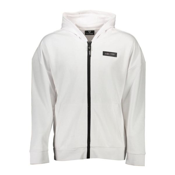 Plein Sport PLEIN SPORT SWEATSHIRT WITH ZIP MAN WHITE