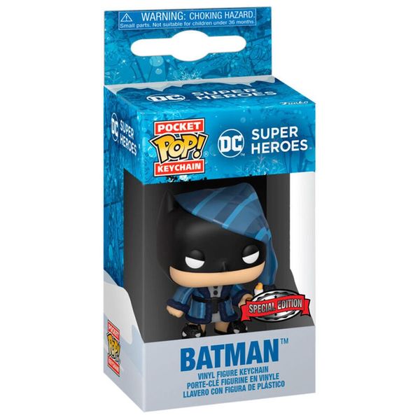 FUNKO Pocket POP Keychain DC Comics Holiday Batman Exclusive
