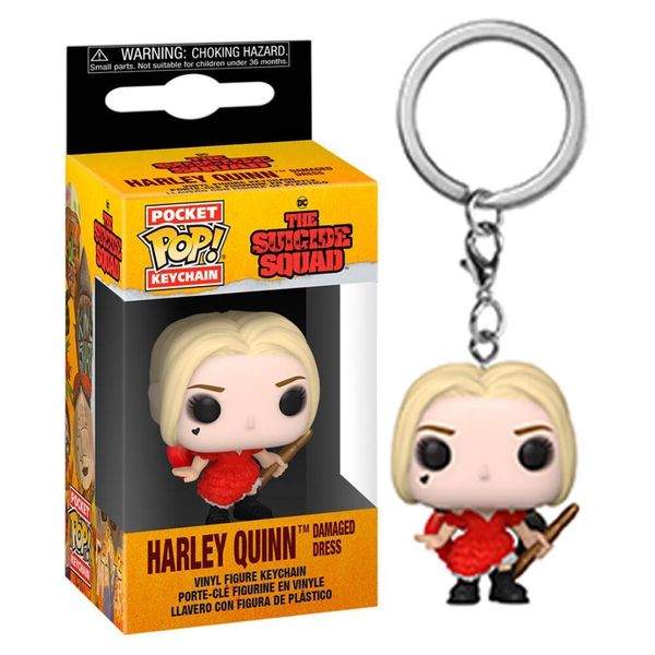 FUNKO Pocket POP Keychain DC The Suicide Squad Harley Quinn Damaged Dress