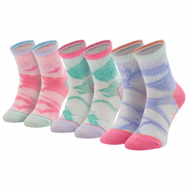 Skechers Skechers 3ppk girls casual fancy tie die socks sk41076-6064