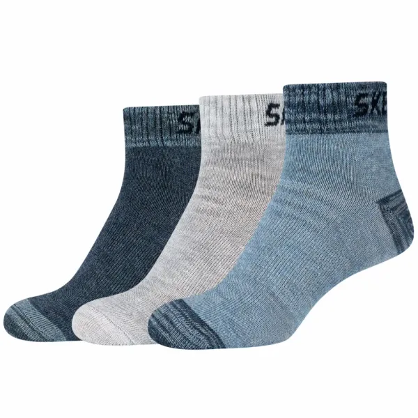 Skechers Skechers 3ppk men mesh ventilation quarter socks sk42025-5300