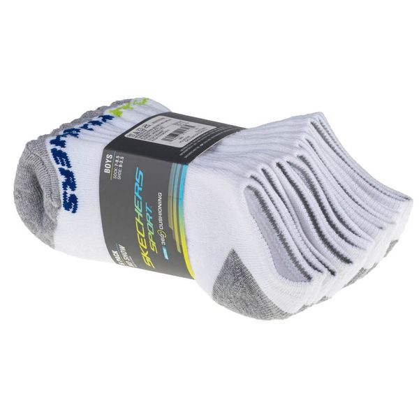 Skechers Skechers boys 6pk no show socks s108264-wht