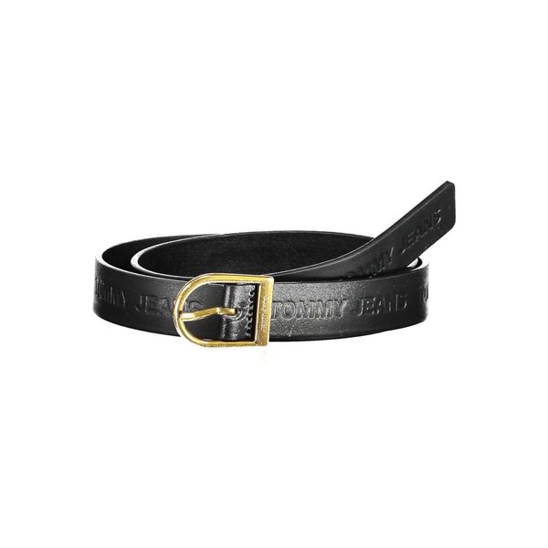 Tommy Hilfiger TOMMY HILFIGER BLACK WOMEN'S LEATHER BELT