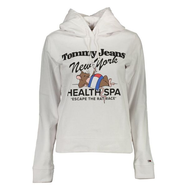 Tommy Hilfiger TOMMY HILFIGER WOMEN'S WHITE SWEATSHIRT WITHOUT ZIP