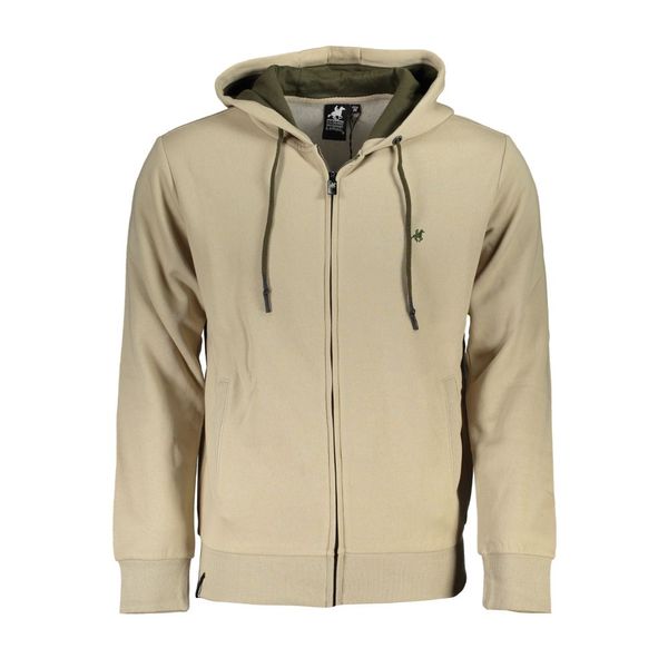 U.S. Grand Polo Club US GRAND POLO MEN'S BEIGE ZIP SWEATSHIRT