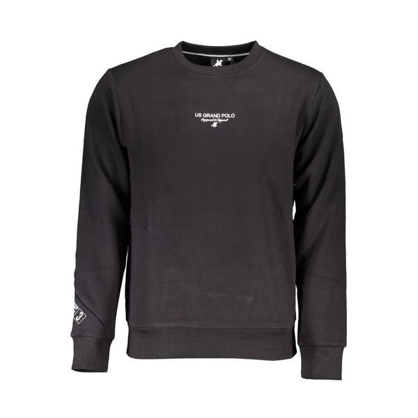U.S. Grand Polo Club US GRAND POLO MEN'S BLACK ZIP-OUT SWEATSHIRT