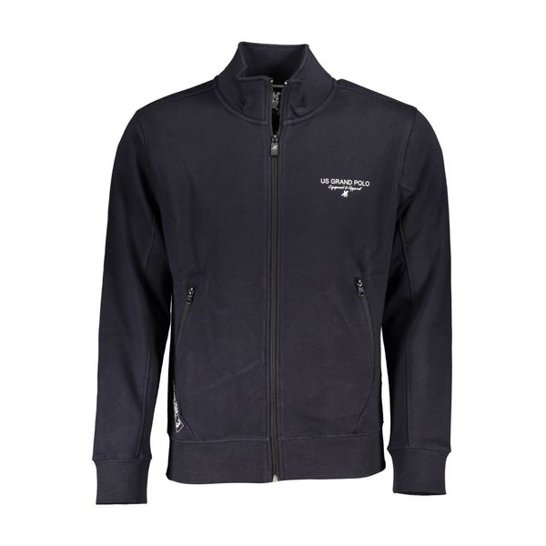 U.S. Grand Polo Club US GRAND POLO MEN'S BLUE ZIP SWEATSHIRT