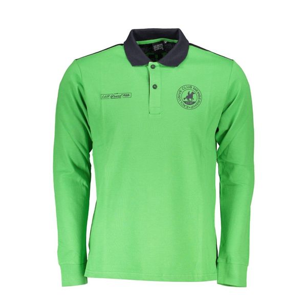 U.S. Grand Polo Club US GRAND POLO MEN'S LONG SLEEVE POLO GREEN