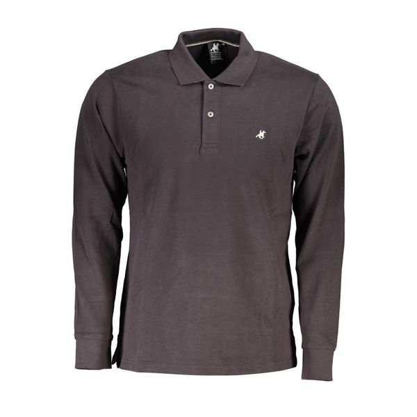 U.S. Grand Polo Club US GRAND POLO MEN'S LONG SLEEVED POLO GRAY