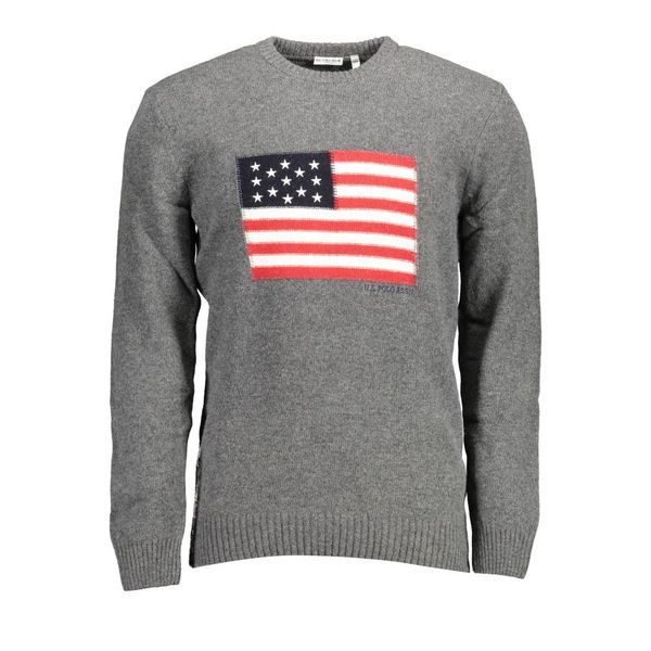 U.S. POLO ASSN. US GRAY MAN POLO SWEATER