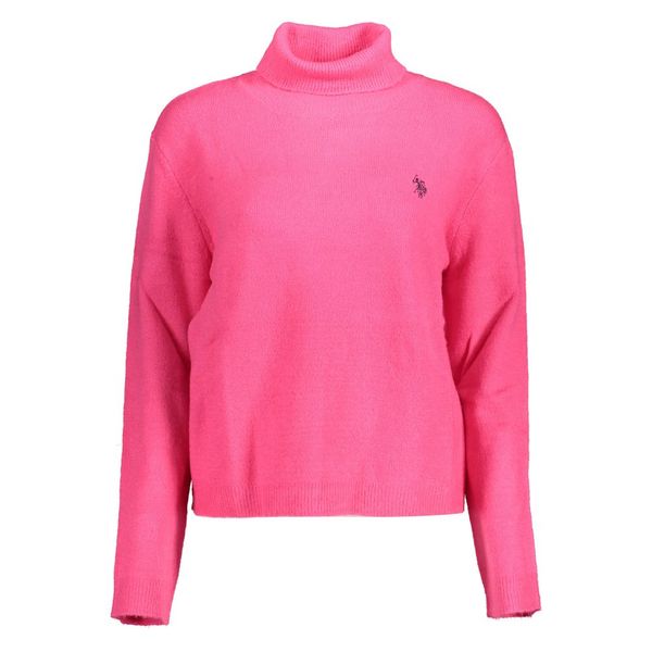 U.S. POLO ASSN. US PINK WOMEN'S POLO SWEATER