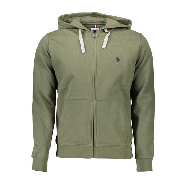 U.S. POLO ASSN. US POLO GREEN MEN'S SWEATSHIRT WITH ZIP