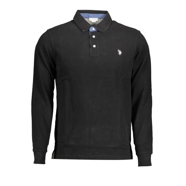 U.S. POLO ASSN. US POLO MEN'S LONG SLEEVED POLO BLACK