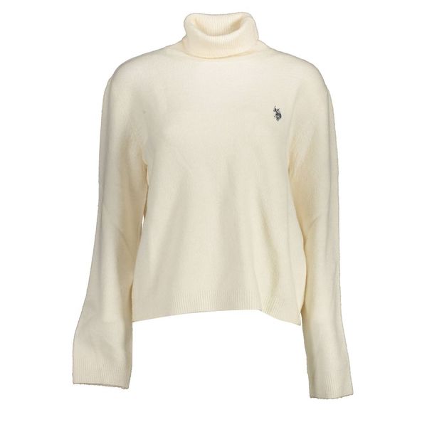 U.S. POLO ASSN. US WHITE WOMEN'S POLO SWEATER