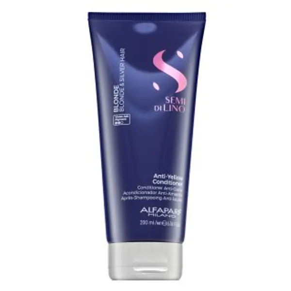 Alfaparf Milano Alfaparf Milano Semi Di Lino Blonde Anti-Yellow Conditioner regenerator za toniranje za plavu kosu 200 ml