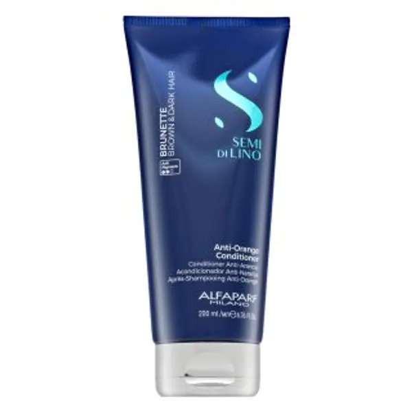 Alfaparf Milano Alfaparf Milano Semi Di Lino Brunette Anti-Orange Conditioner regenerator za toniranje za smeđe nijanse 200 ml