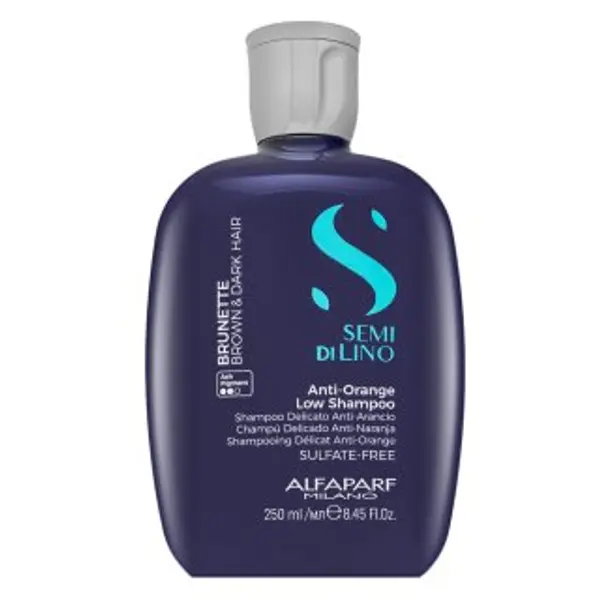 Alfaparf Milano Alfaparf Milano Semi Di Lino Brunette Anti-Orange Low Shampoo neutralizirajući šampon za smeđe nijanse 250 ml