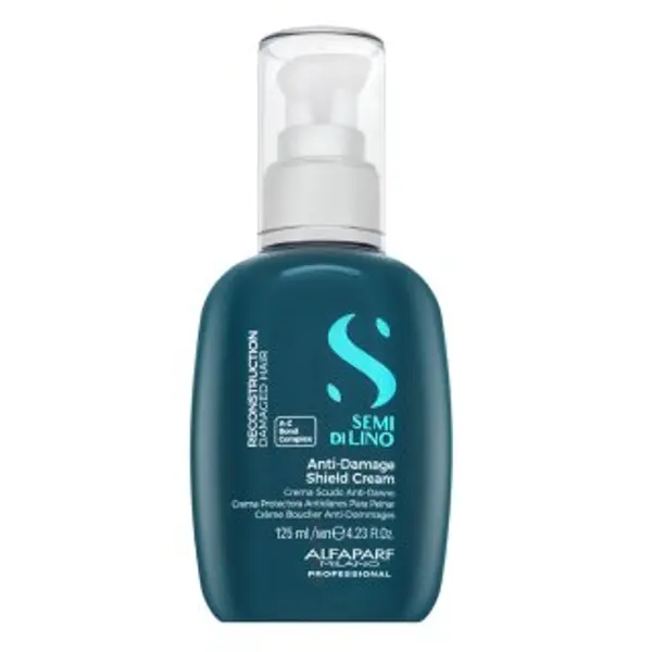 Alfaparf Milano Alfaparf Milano Semi Di Lino Reconstruction Anti-Damage Shield Cream učvršćujuća njega za kosu za oslabljenu i oštećenu kosu 125 ml
