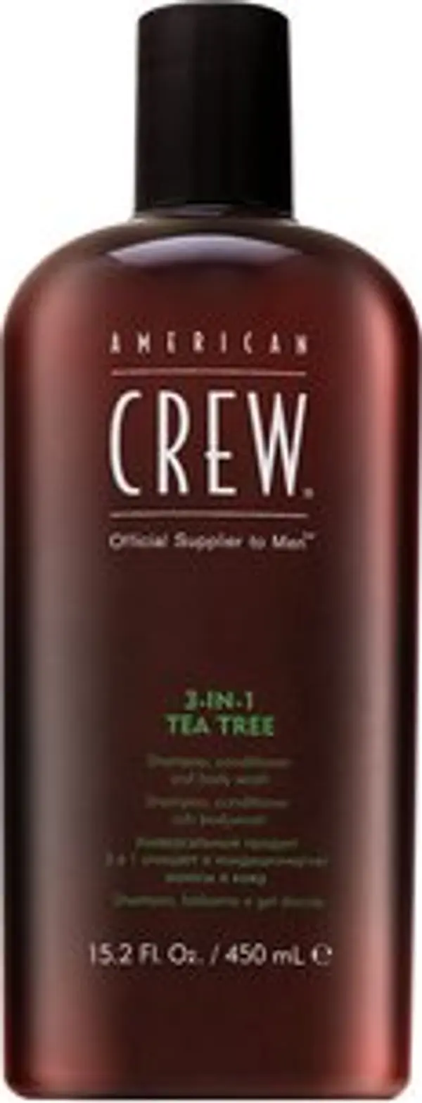 American Crew American Crew 3-in-1 Tea Tree šampón, kondicionér a sprchový gel za svakodnevno korištenje 450 ml