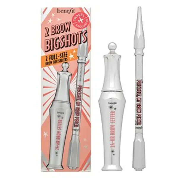 Benefit Benefit 2 Brow Bigshots darčeková sada za oblikovanje obrva 4 Warm Deep Brown 7 ml + 0,08 g