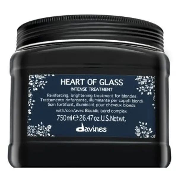 Davines Davines Heart Of Glass Intense Treatment učvršćujuća maska pre farbené, chemicky ošetrené a zosvetlené vlasy 750 ml