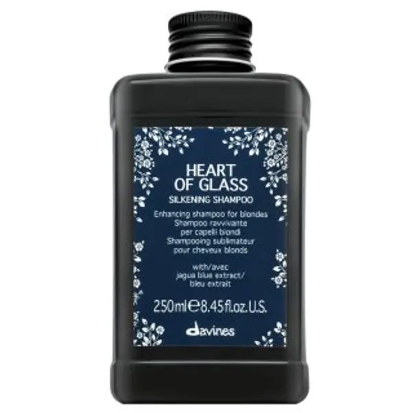 Davines Davines Heart Of Glass Silkening Shampoo učvršćujući šampon pre farbené, chemicky ošetrené a zosvetlené vlasy 250 ml