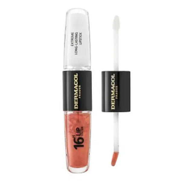 Dermacol Dermacol 16H Lip Colour Extreme Long-Lasting Lipstick dugotrajna dvofazna boja i sjajilo za usne No. 05 8 ml