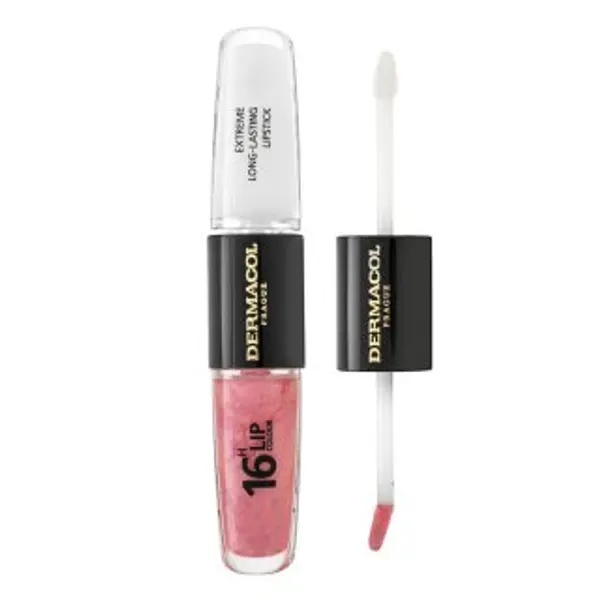 Dermacol Dermacol 16H Lip Colour Extreme Long-Lasting Lipstick dugotrajna dvofazna boja i sjajilo za usne No. 11 8 ml