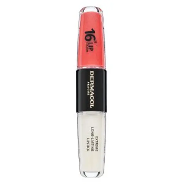 Dermacol Dermacol 16H Lip Colour Extreme Long-Lasting Lipstick dugotrajna dvofazna boja i sjajilo za usne No. 37 8 ml