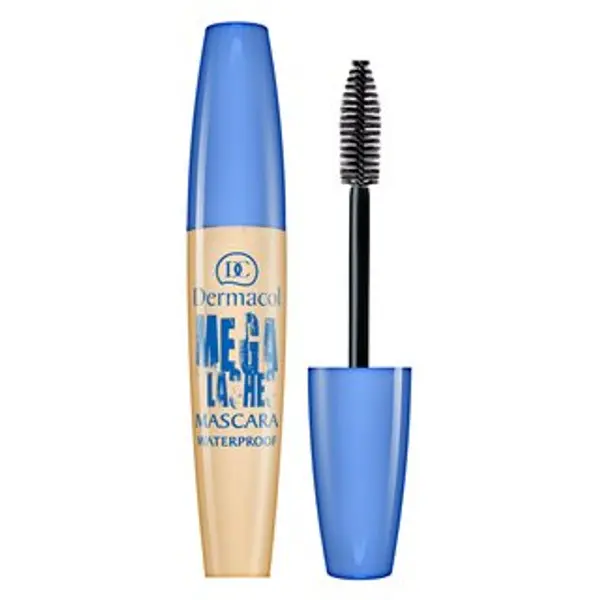 Dermacol Dermacol Mega Lashes Mascara Waterproof vodootporna maskara za produljenje trepavica i volumen Black 12,5 ml