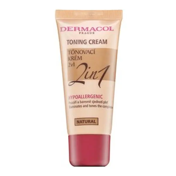 Dermacol Dermacol Toning Cream 2in1 tónujúce a hydratačné emulzie za ujednačavanje boje i tona kože Natural 30 ml