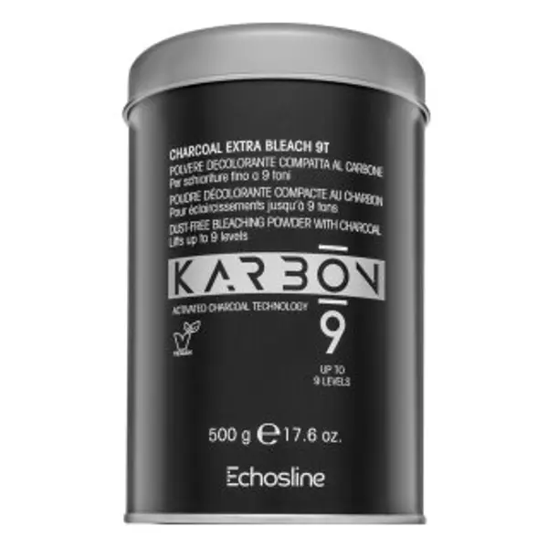 Echosline Echosline Karbon 9 Dust-Free Bleaching Powder with Charcoal puder za posvjetljivanje kose 500 g
