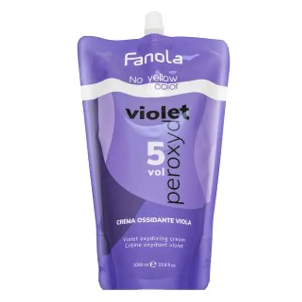 Fanola Fanola No Yellow Color Violet Peroxyde njegujuća emulzija za neutraliziranje žutih nijansi 1,5% 5 Vol. 1000 ml