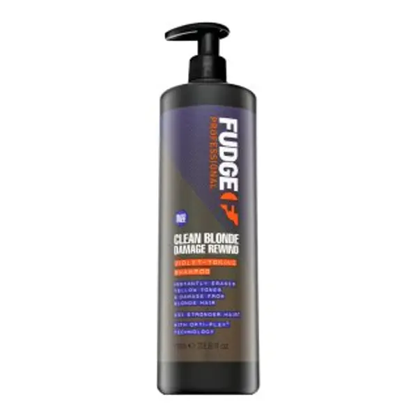 Fudge Professional Fudge Professional Clean Blonde Damage Rewind Violet-Toning Shampoo šampon za toniranje kose za platinasto plavu i sijedu kosu 1000 ml