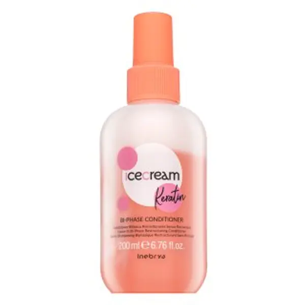 Inebrya Inebrya Ice Cream Keratin Bi-Phase Conditioner regenerator bez ispiranja s keratinom 200 ml