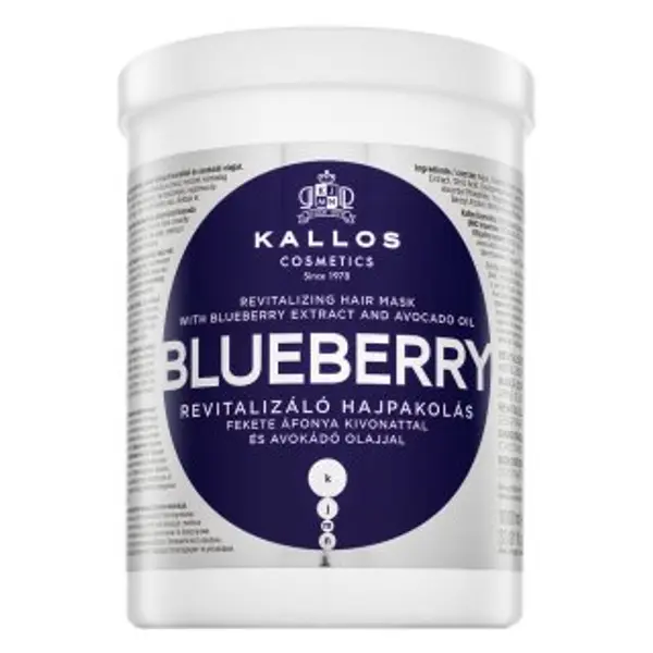 Kallos Kallos Blueberry Revitalizing Hair Mask hranjiva maska za suhu i oštećenu kosu 1000 ml