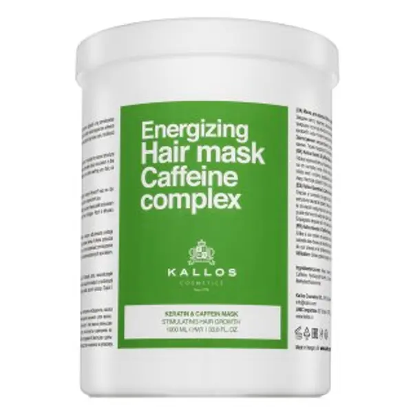 Kallos Kallos Energizing Hair Mask Caffeine Complex Keratin & Caffein Mask učvršćujuća maska za prorijeđenu kosu 1000 ml