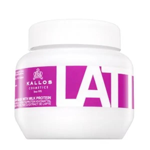 Kallos Kallos Latte Hair Mask učvršćujuća maska pre farbené, chemicky ošetrené a zosvetlené vlasy 275 ml