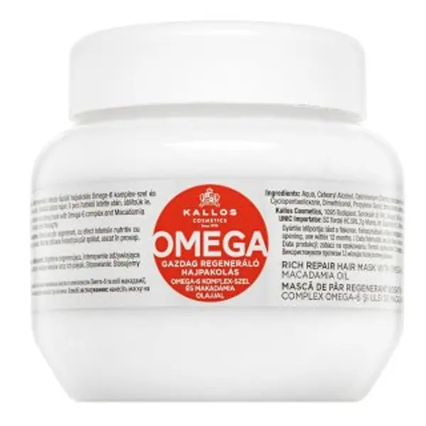 Kallos Kallos Omega Rich Repair Hair Mask učvršćujuća maska za krhku kosu 275 ml