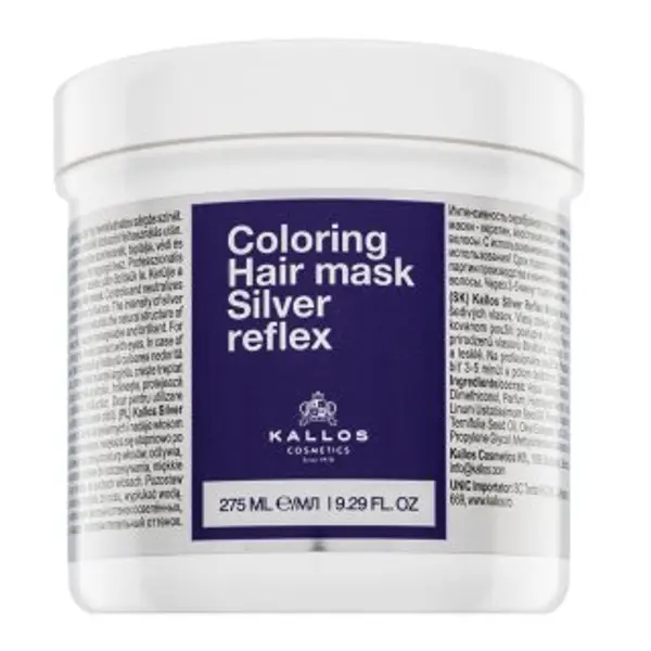 Kallos Kallos Silver Reflex Hair Mask neutralizirajuća maska za platinasto plavu i sijedu kosu 275 ml