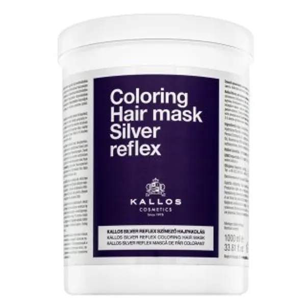 Kallos Kallos Silver Reflex Hair Mask neutralizirajuća maska za platinasto plavu i sijedu kosu 1000 ml