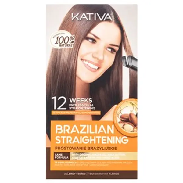 Kativa Kativa Brazilian Straightening Kit set s keratinom za ravnanje kose 225 ml