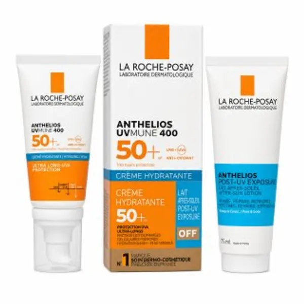 La Roche-Posay La Roche-Posay ANTHELIOS savršen komplet za samotamnjenje UVMUNE 400 Hydrating Cream SPF 50 + After-Sun Milk 50 ml + 75 ml