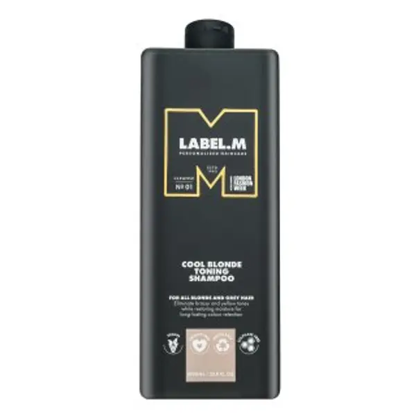 label.m Label.M Cool Blonde Toning Shampoo šampon za toniranje kose za platinasto plavu i sijedu kosu 1000 ml
