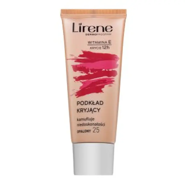 Lirene Lirene Vitamin E High-Coverage Liquid Foundation fluidný make-up protiv nesavršenosti kože 25 Tanned 30 ml