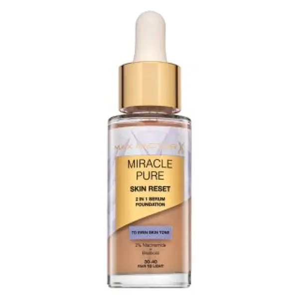 Max Factor Max Factor Miracle Pure Skin Reset 2in1 Serum Foundation tekući make-up za obnavljanje kože lica 30-40 Fair To Light 30 ml
