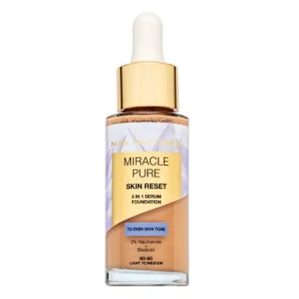 Max Factor Max Factor Miracle Pure Skin Reset 2in1 Serum Foundation tekući make-up za obnavljanje kože lica 60-80 Light to Medium 30 ml