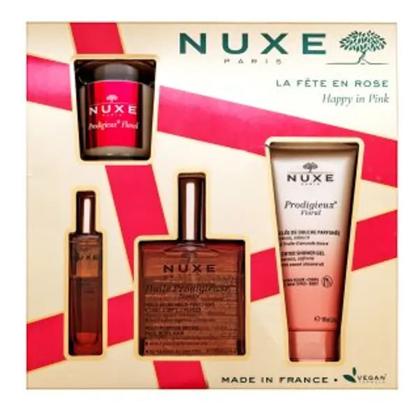 Nuxe Nuxe Happy In Pink darčeková sada Set 100 ml + 100 ml + 15 ml + 70 g